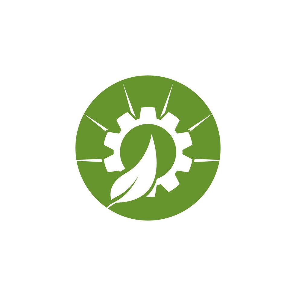 Clean Energy  Eco green leaf vector illustration