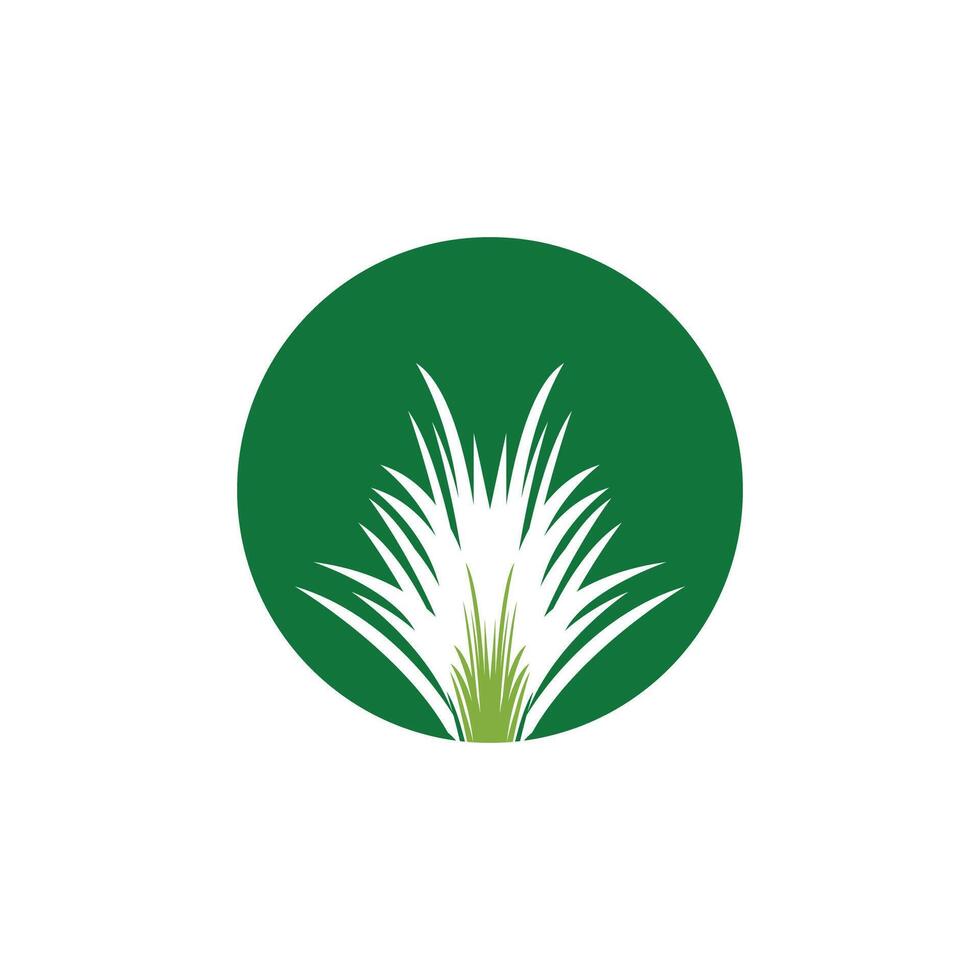 Nature grass icon and symbol vector template