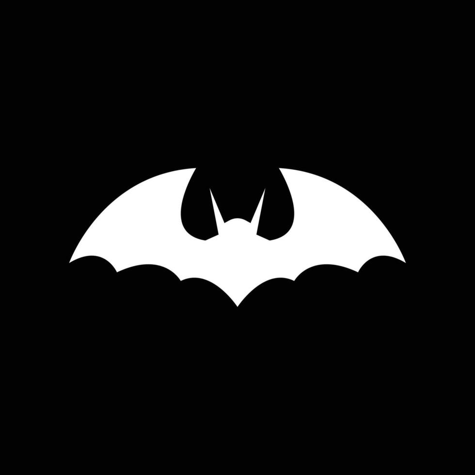 Bat wing silhouette icon and symbol vector template illustration