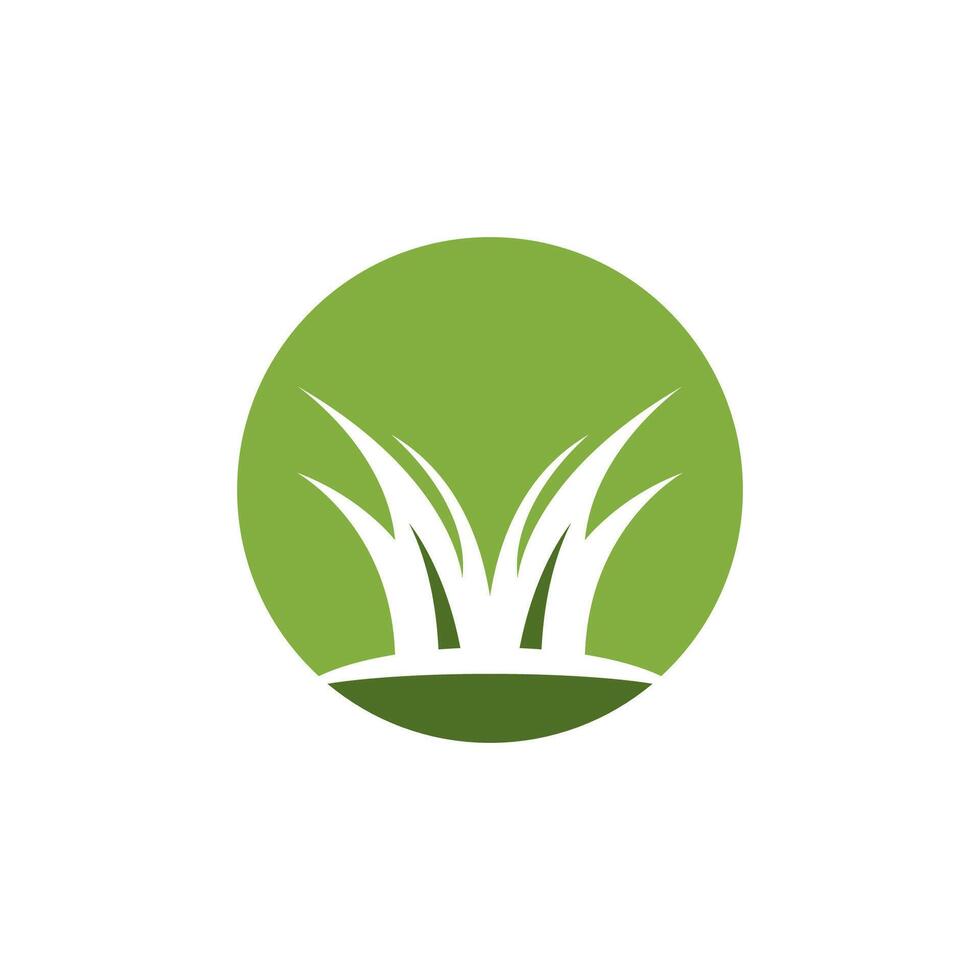 Nature grass icon and symbol vector template
