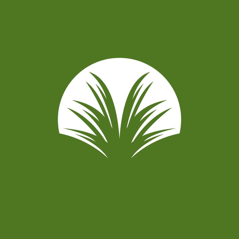 Nature grass icon and symbol vector template