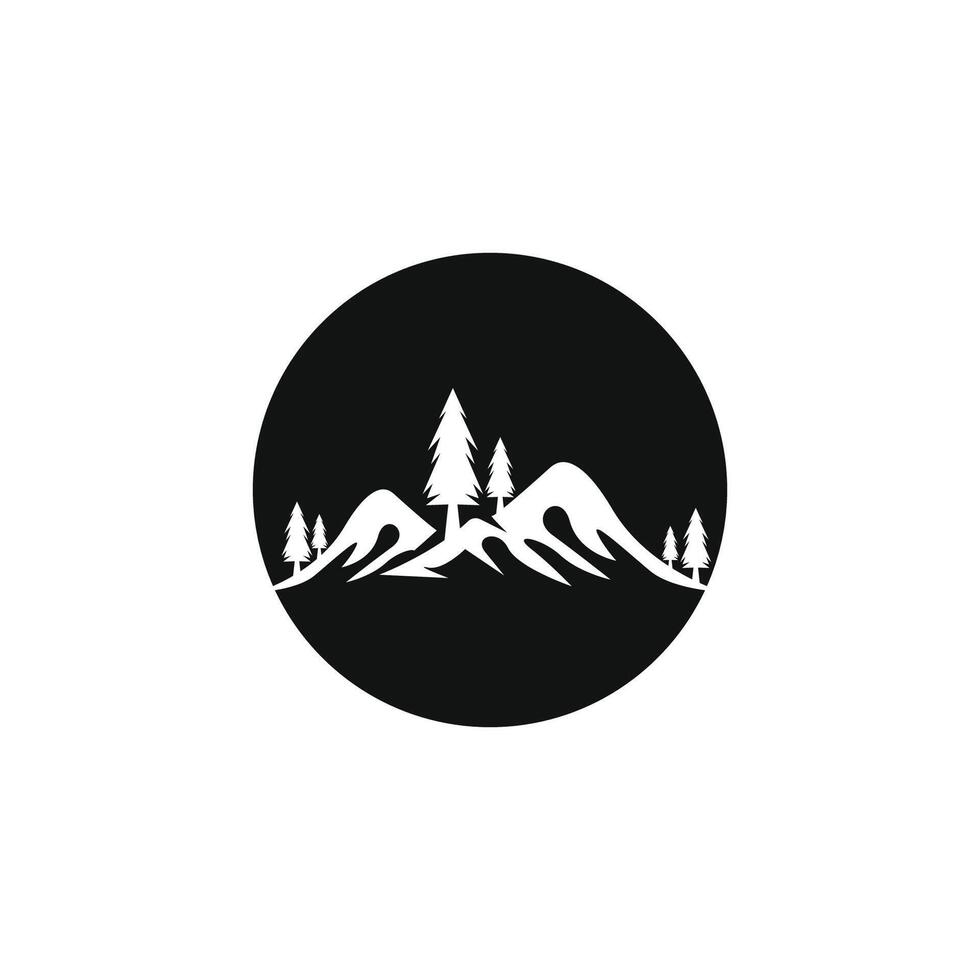 logotipo de icono de montaña vector