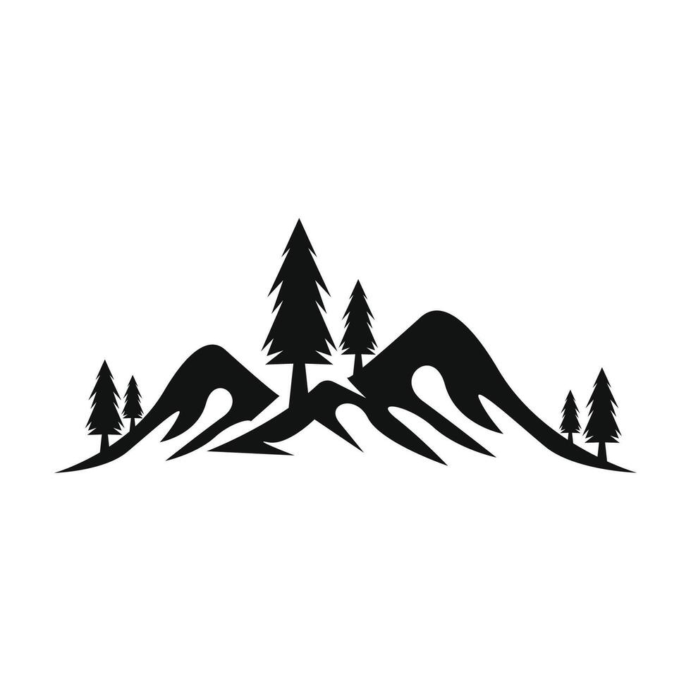 logotipo de icono de montaña vector