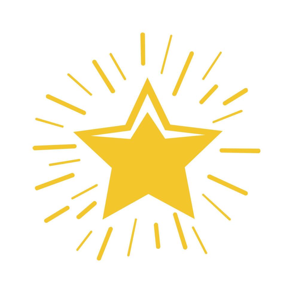 Abstract Gold Shining Star Icon vector