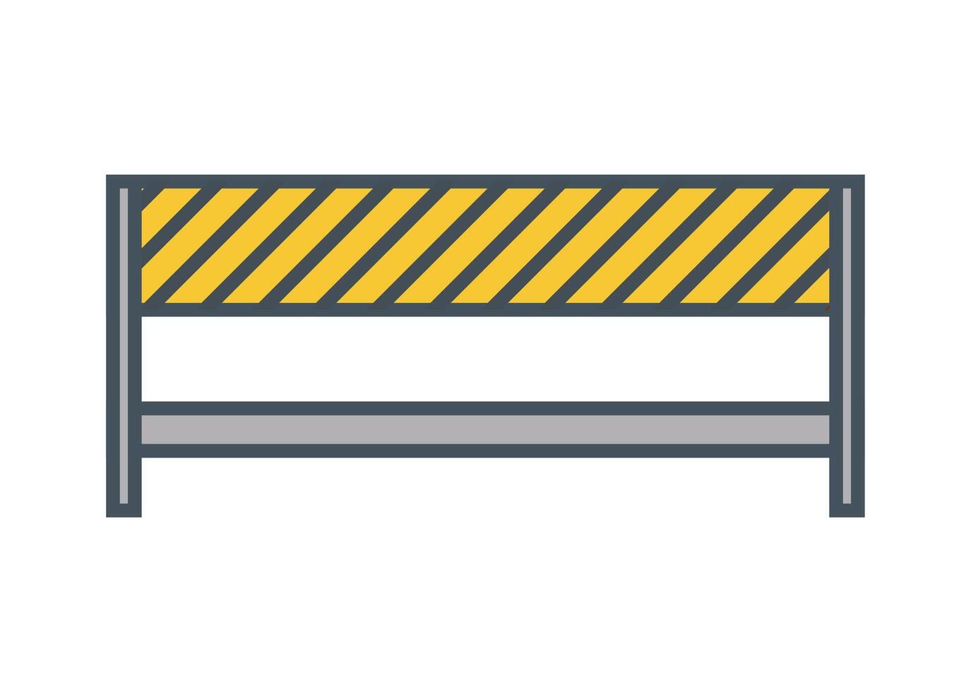 Striped Traffic Barrier Icon vector