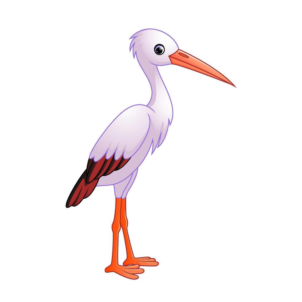 Cartoon Stork Icon vector