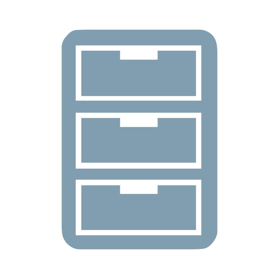 Filing Cabinet Drawer Icon vector
