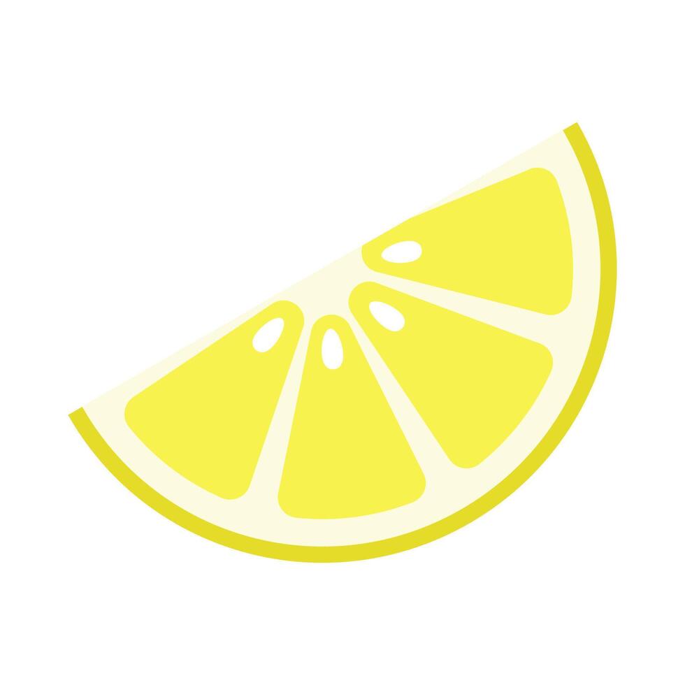 Yellow Lemon Slice Icon vector