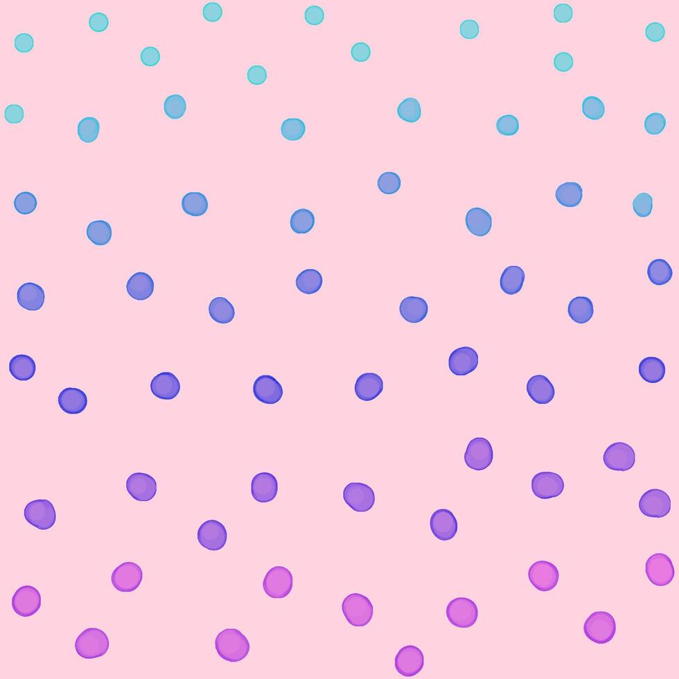 Watercolor Hand Drawn Polka Dot Pattern vector