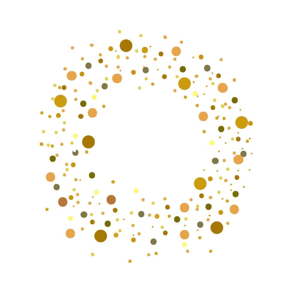 Gold Glitter Circle Vector Illustration