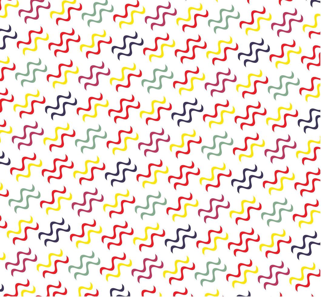 Memphis Style Wavy Lines Pattern Background vector