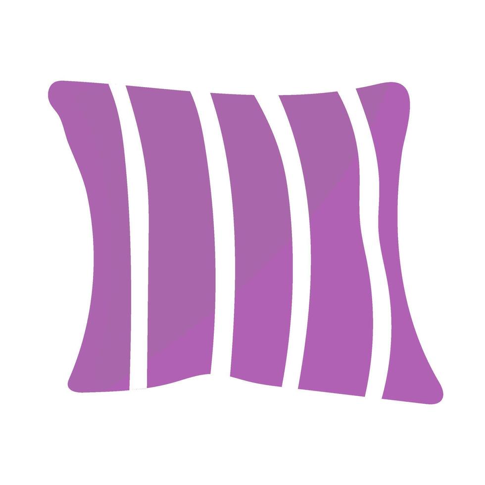 Violet White Stripe Pillow Illustration vector