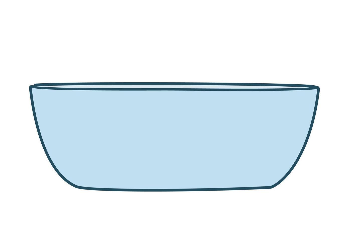 Blue Bathtub Vector Illustration