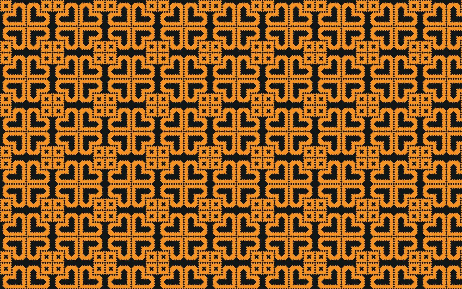 Pixel Art Love Crochet Cushion Patterns vector