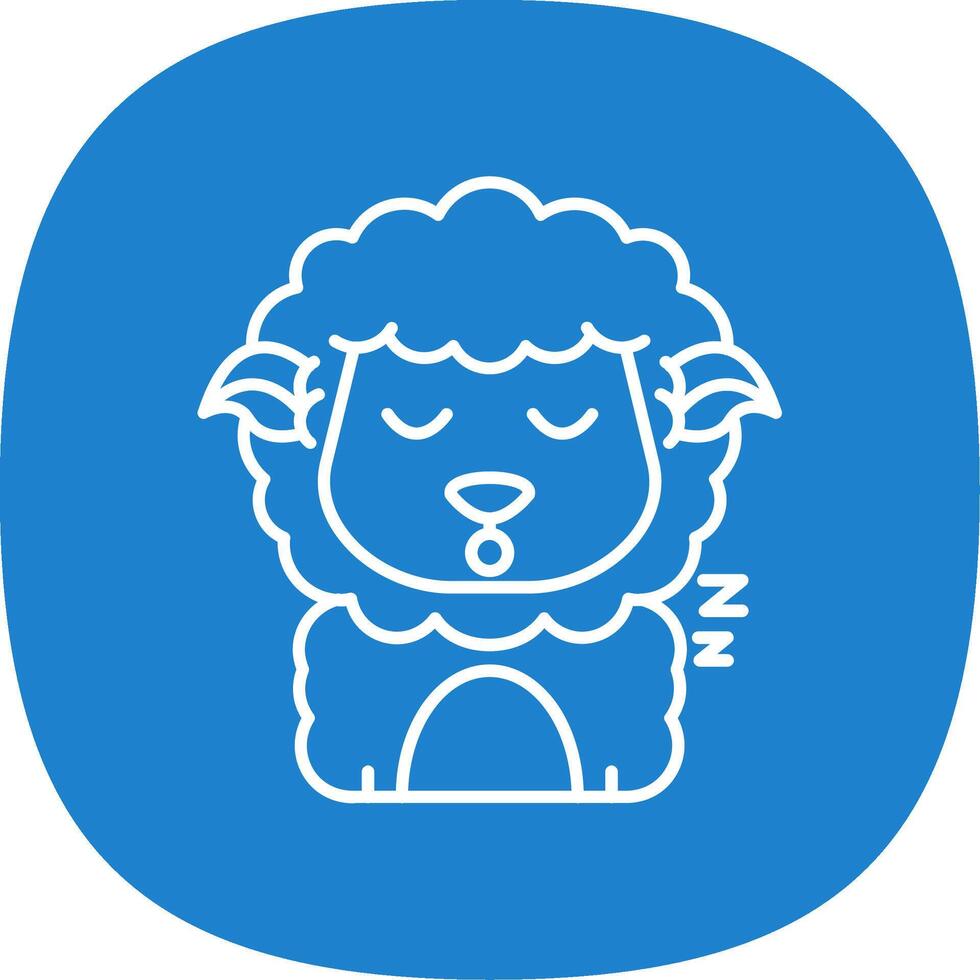 Sleep Line Curve Icon vector