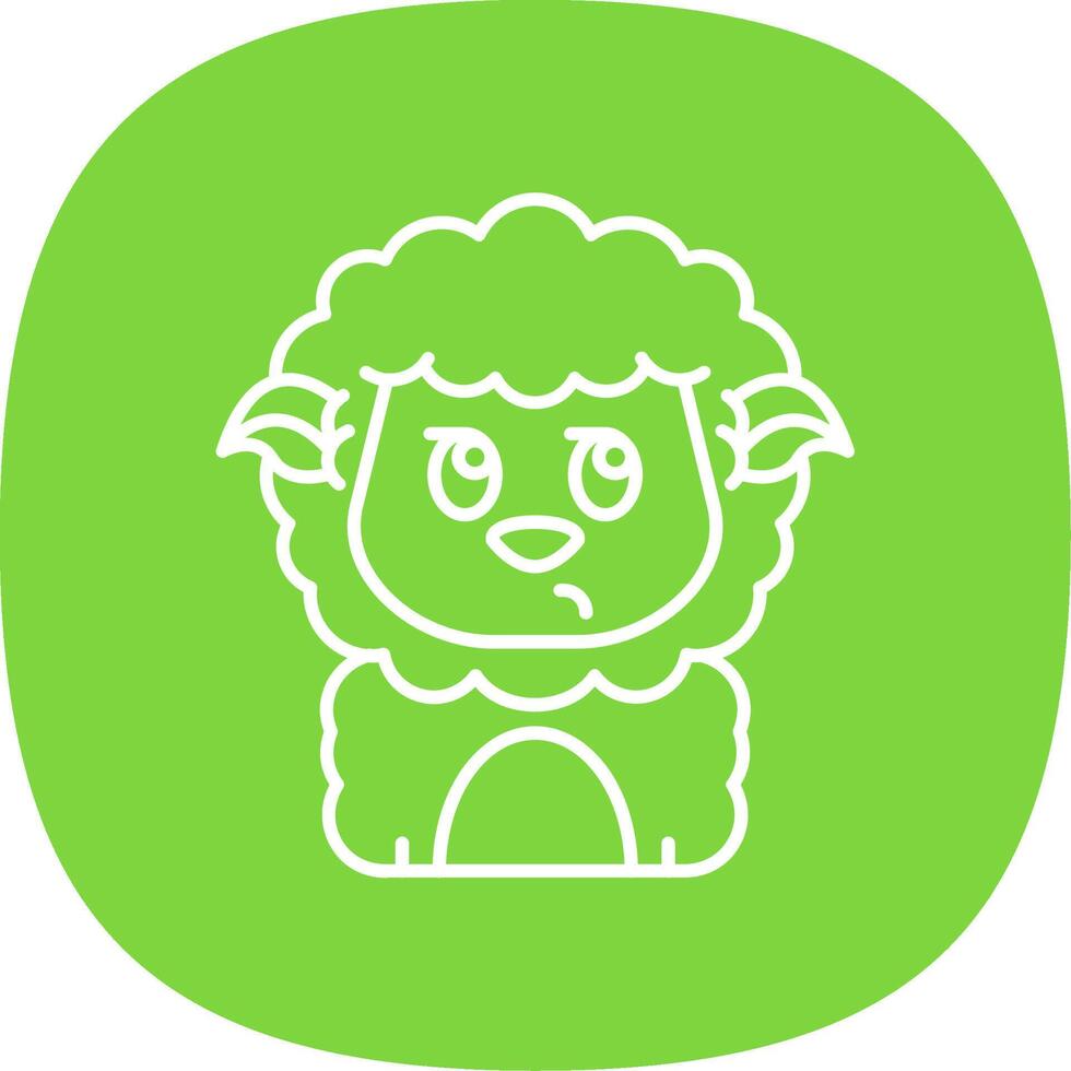 Suspicious Line Curve Icon vector