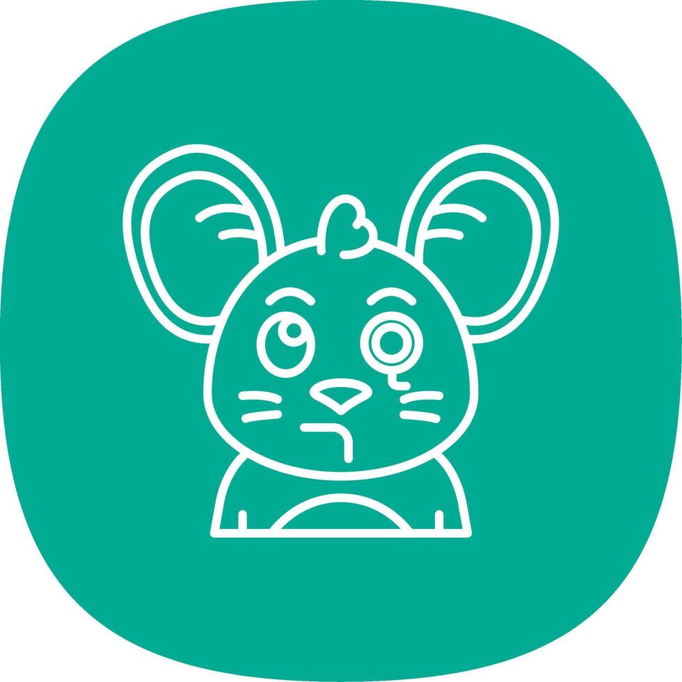 Monocle Line Curve Icon vector