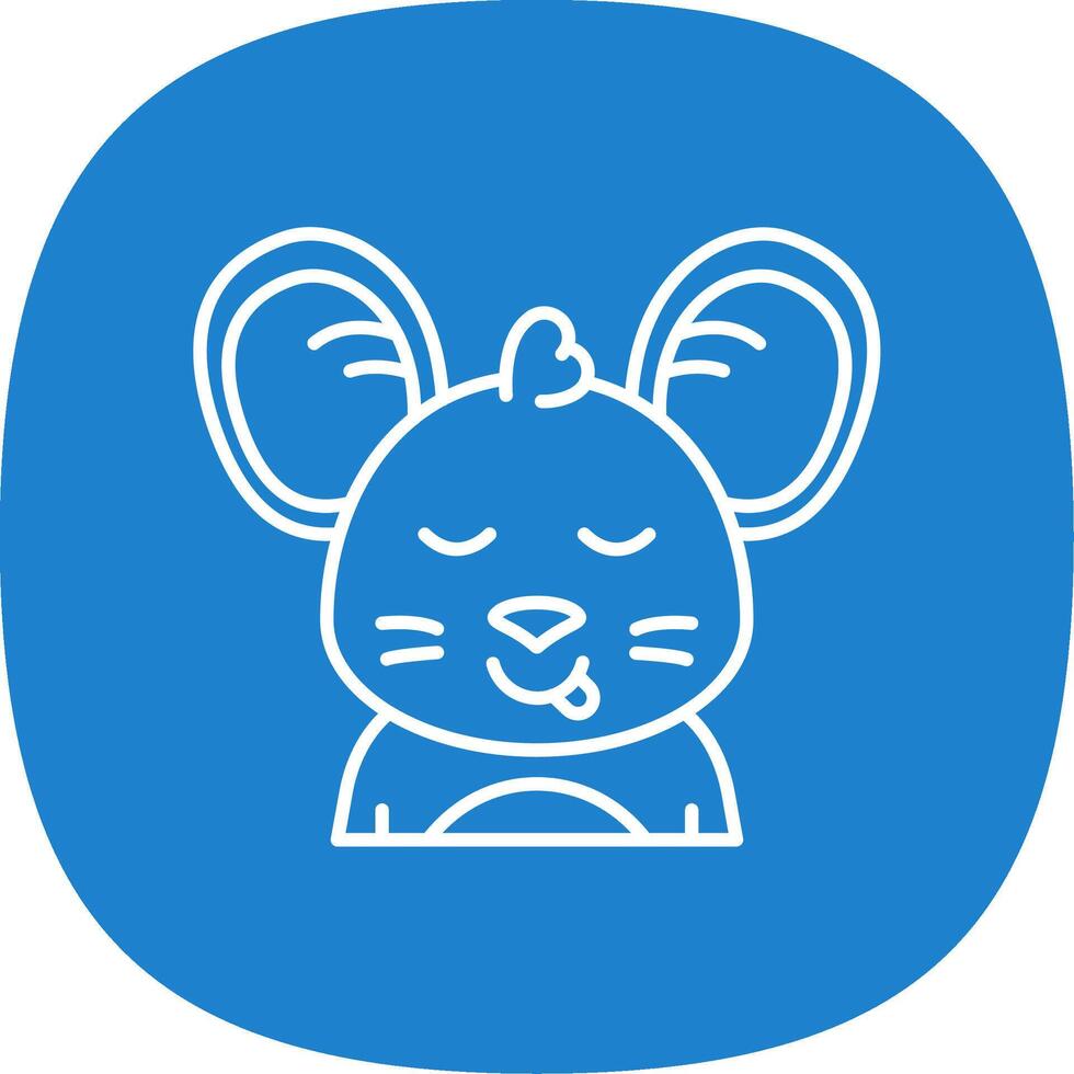 Tongue Line Curve Icon vector