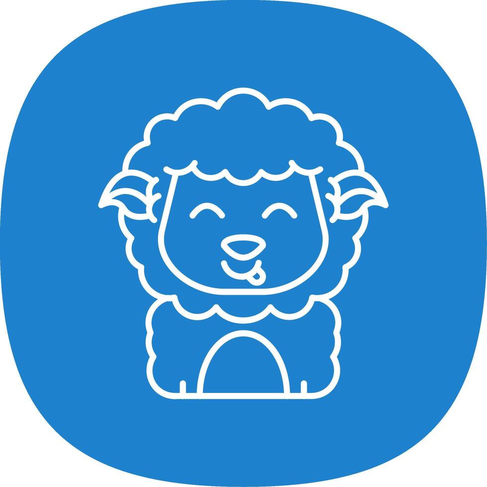 Tongue Line Curve Icon vector