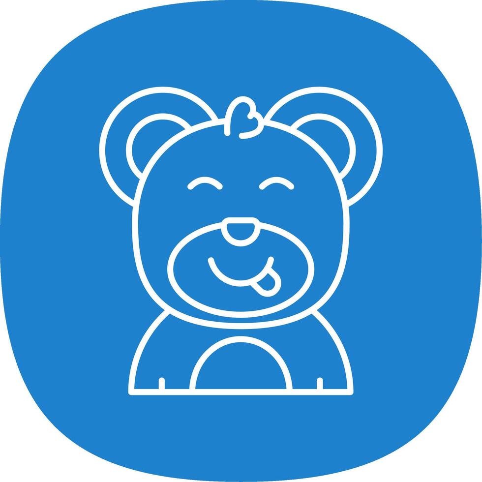 Tongue Line Curve Icon vector