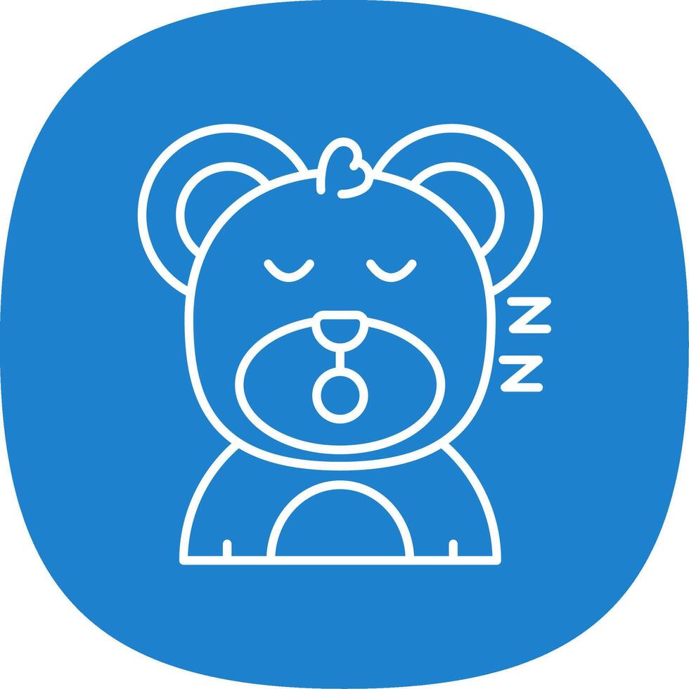 Sleep Line Curve Icon vector