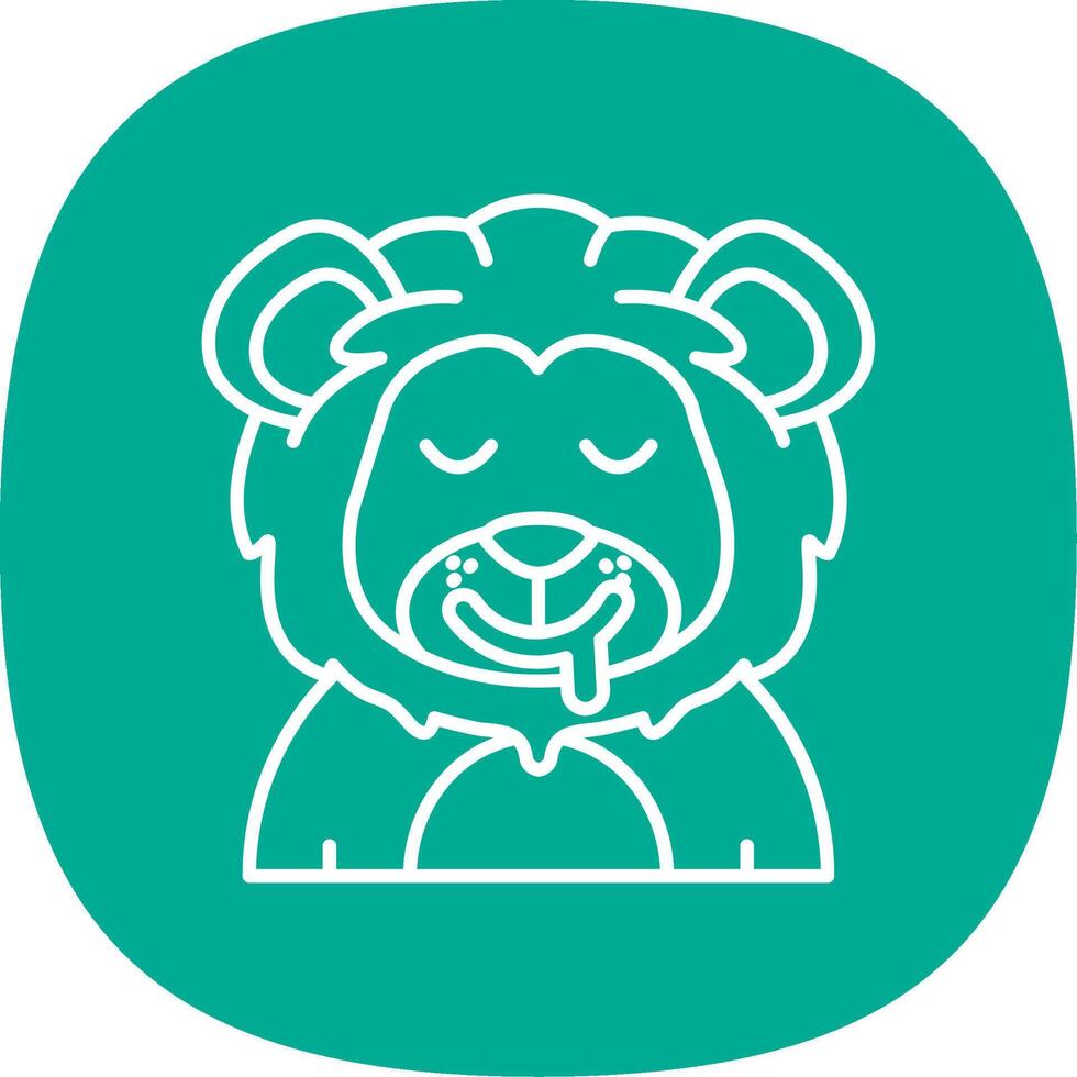 Drooling Line Curve Icon vector