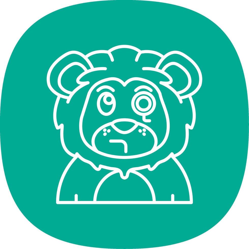 Monocle Line Curve Icon vector