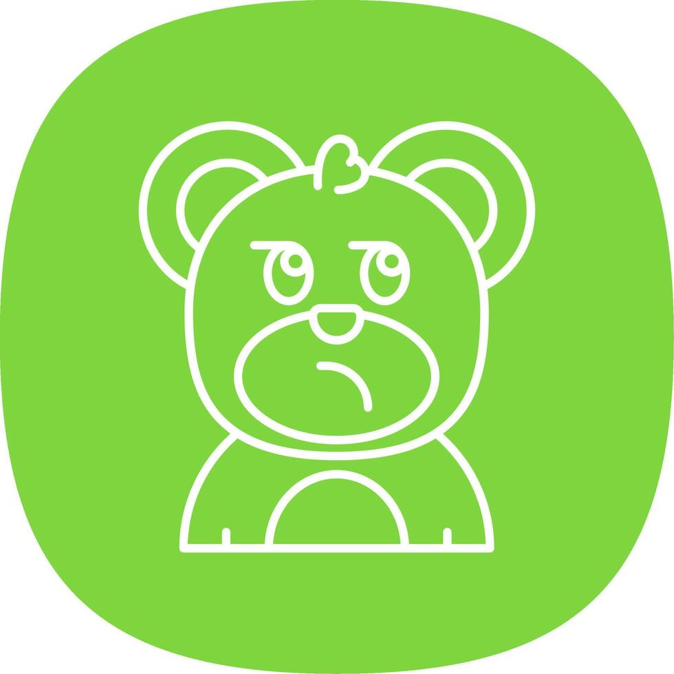 Suspicious Line Curve Icon vector