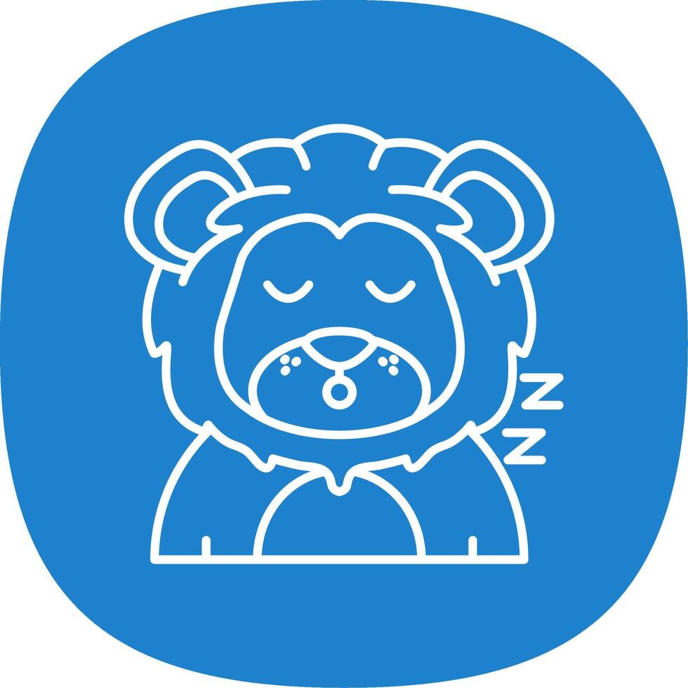 Sleep Line Curve Icon vector