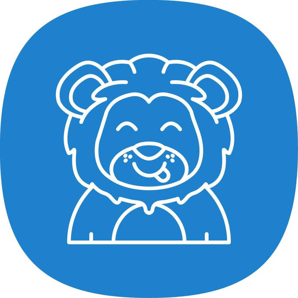 Tongue Line Curve Icon vector