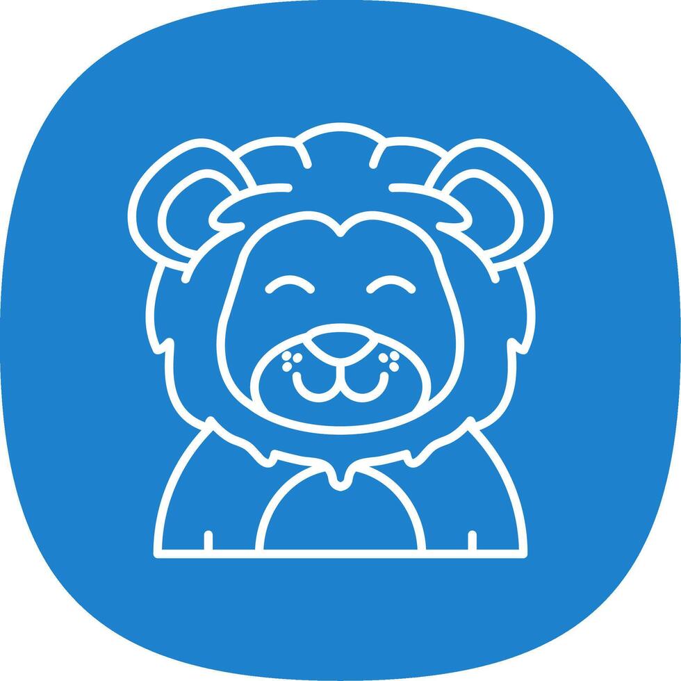 Happy Line Curve Icon vector