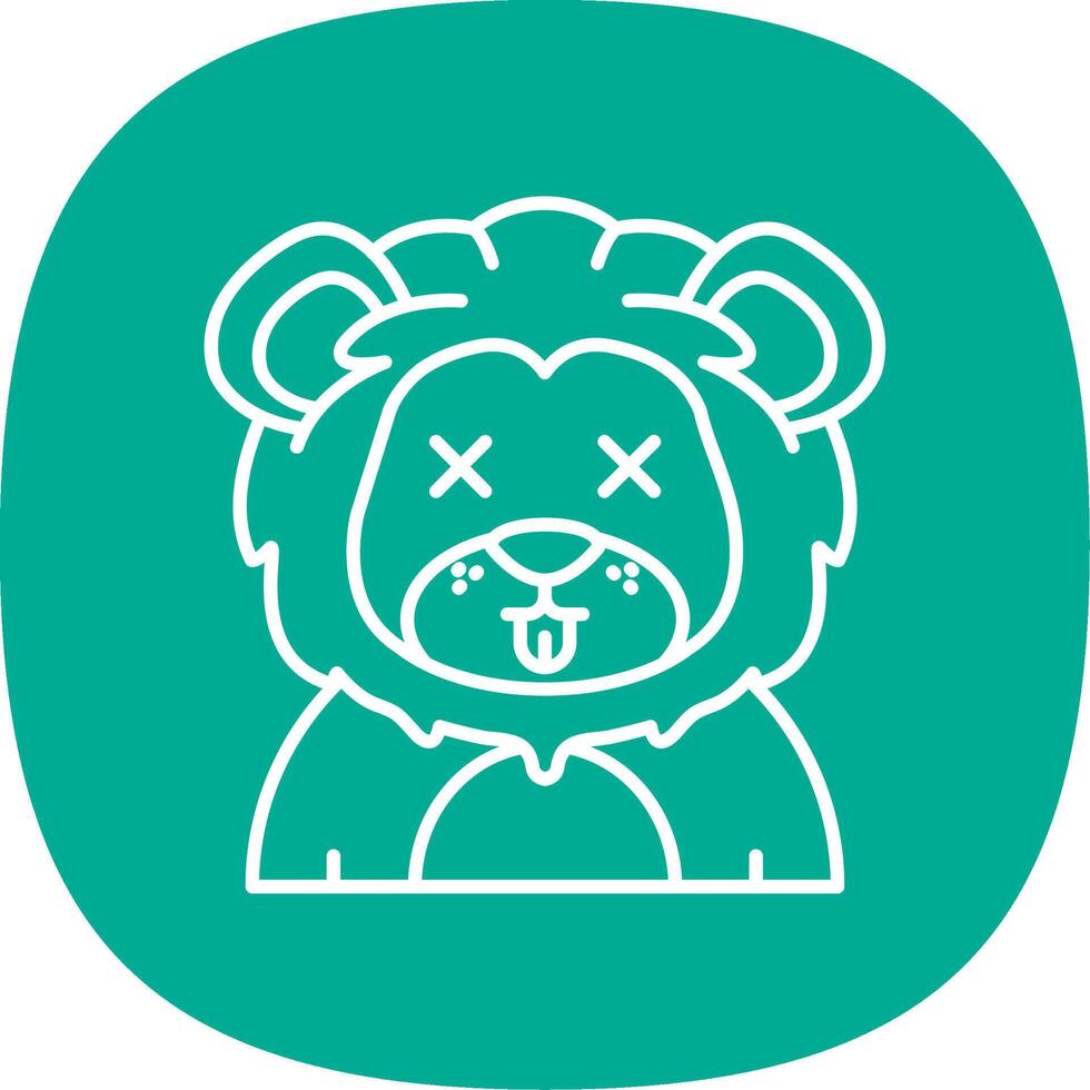 Dead Line Curve Icon vector