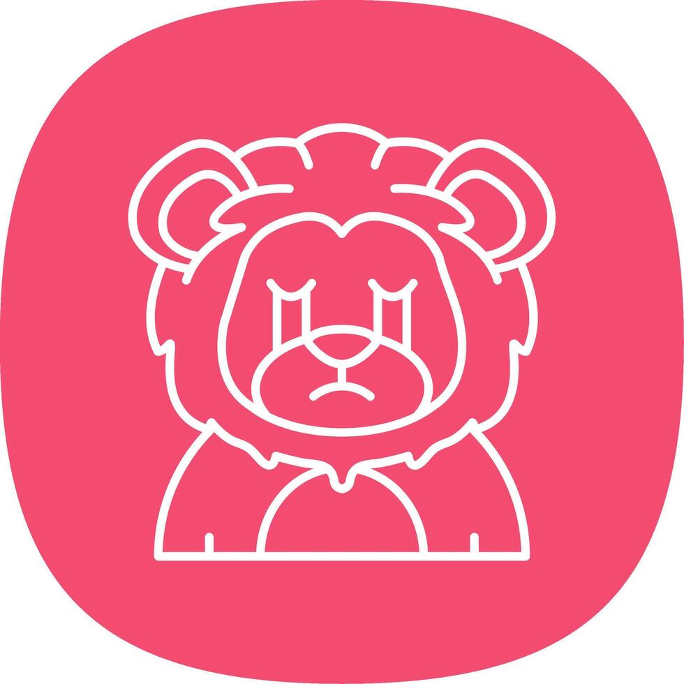 Cry Line Curve Icon vector