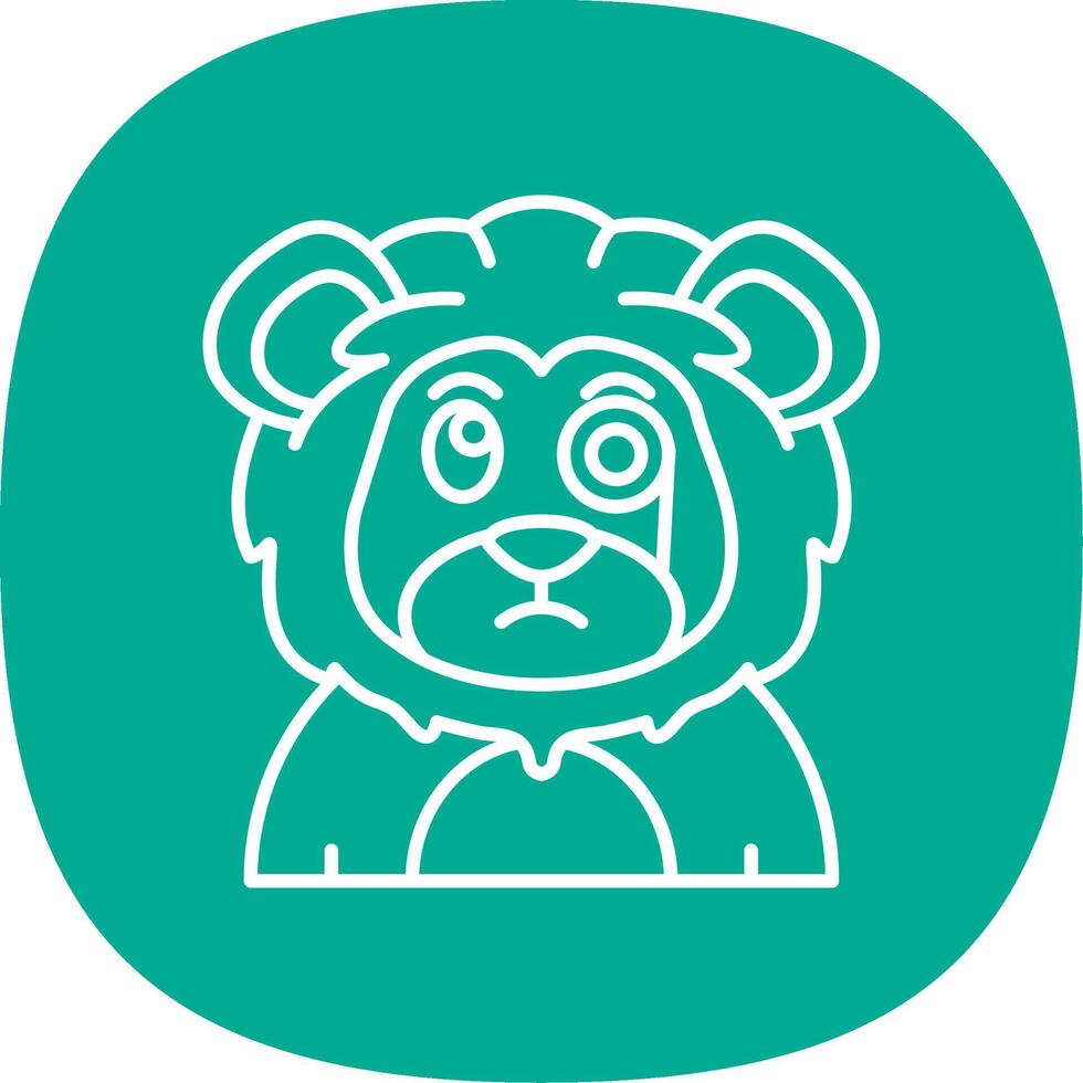 Detective Line Curve Icon vector