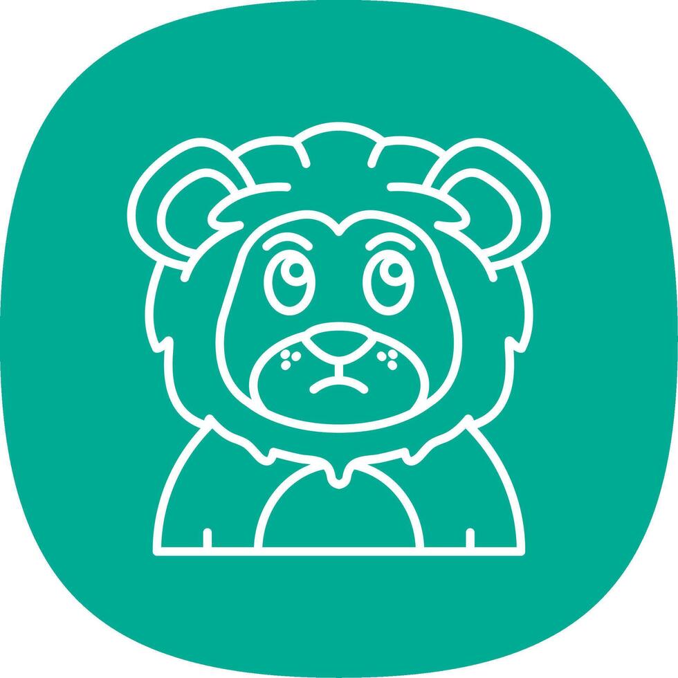 Sad Line Curve Icon vector