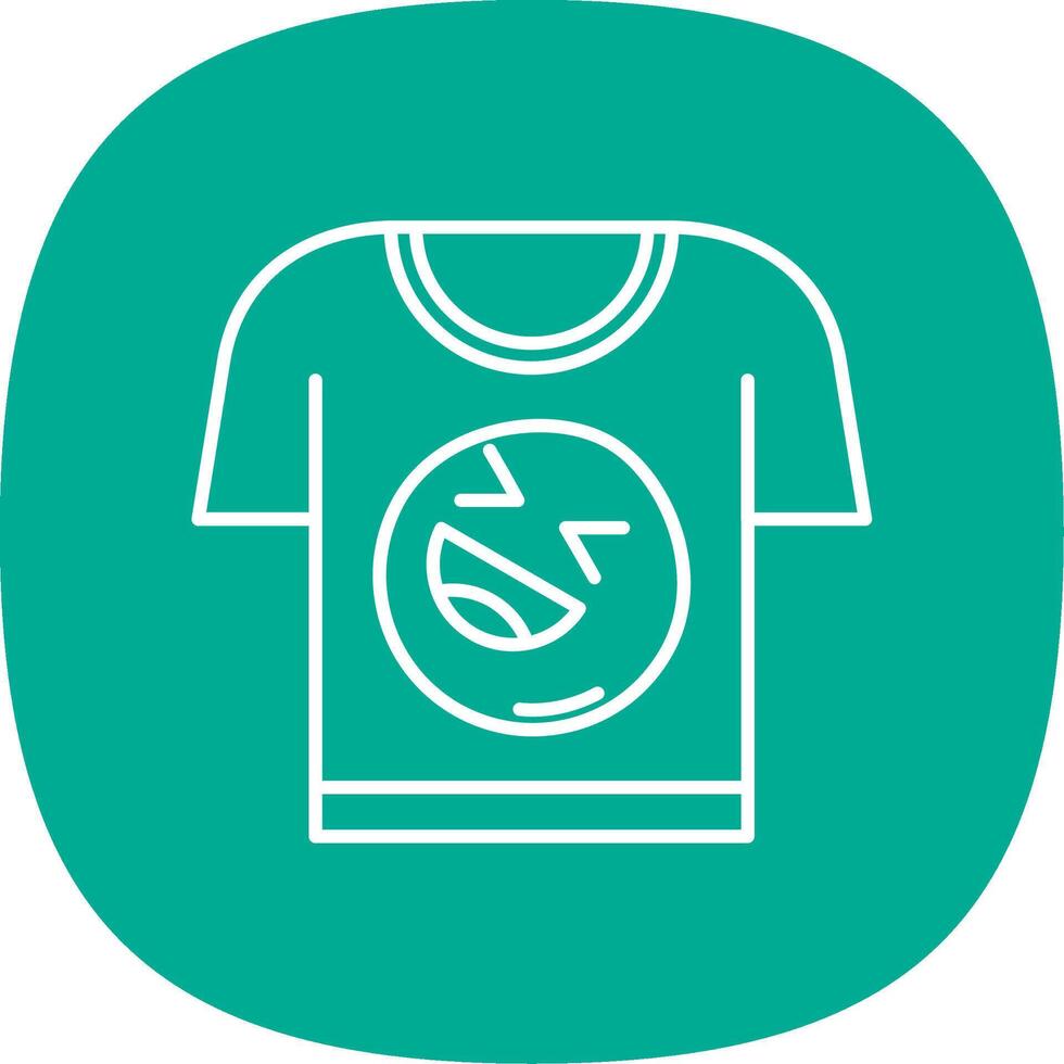 Tee Line Curve Icon vector