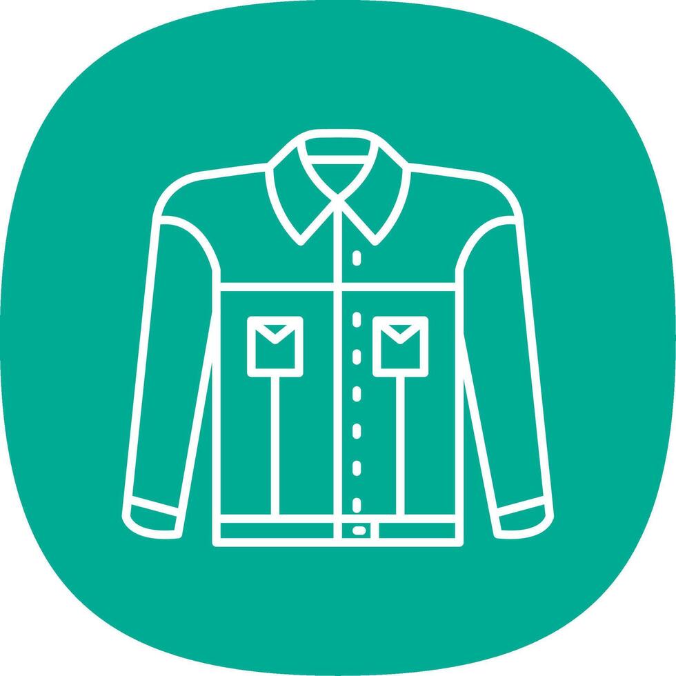 Jacket Line Curve Icon vector