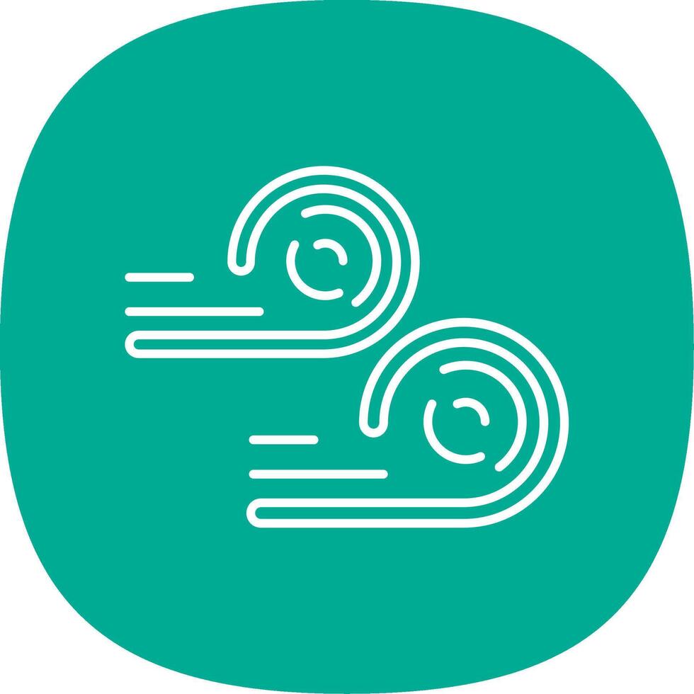 Wind Line Curve Icon vector