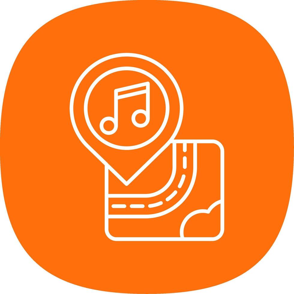 Concert Line Curve Icon vector