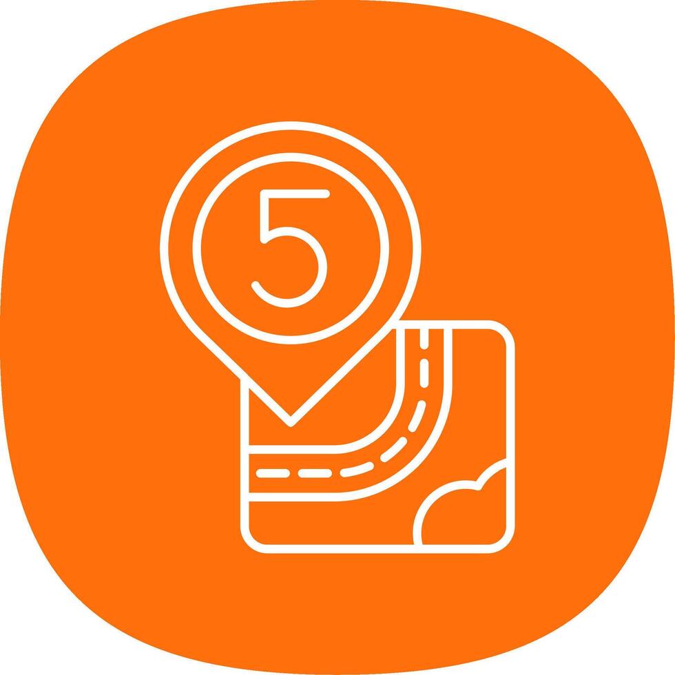 Five Line Curve Icon vector