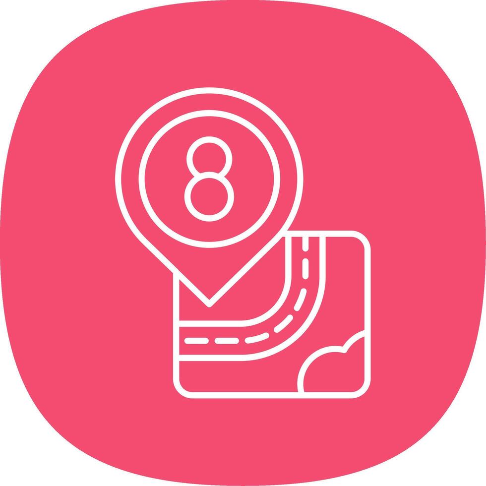 Eight Line Curve Icon vector