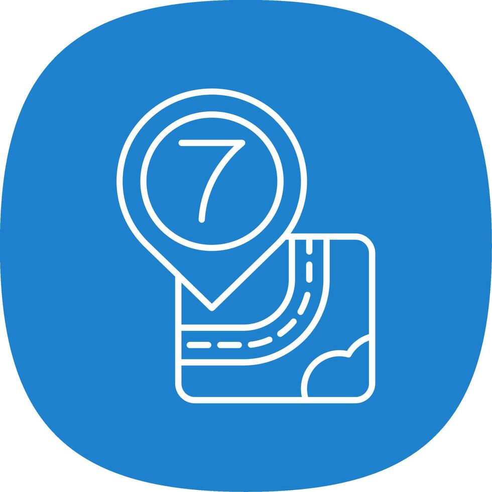 Seven Line Curve Icon vector