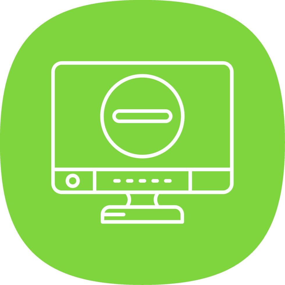 Remove Line Curve Icon vector