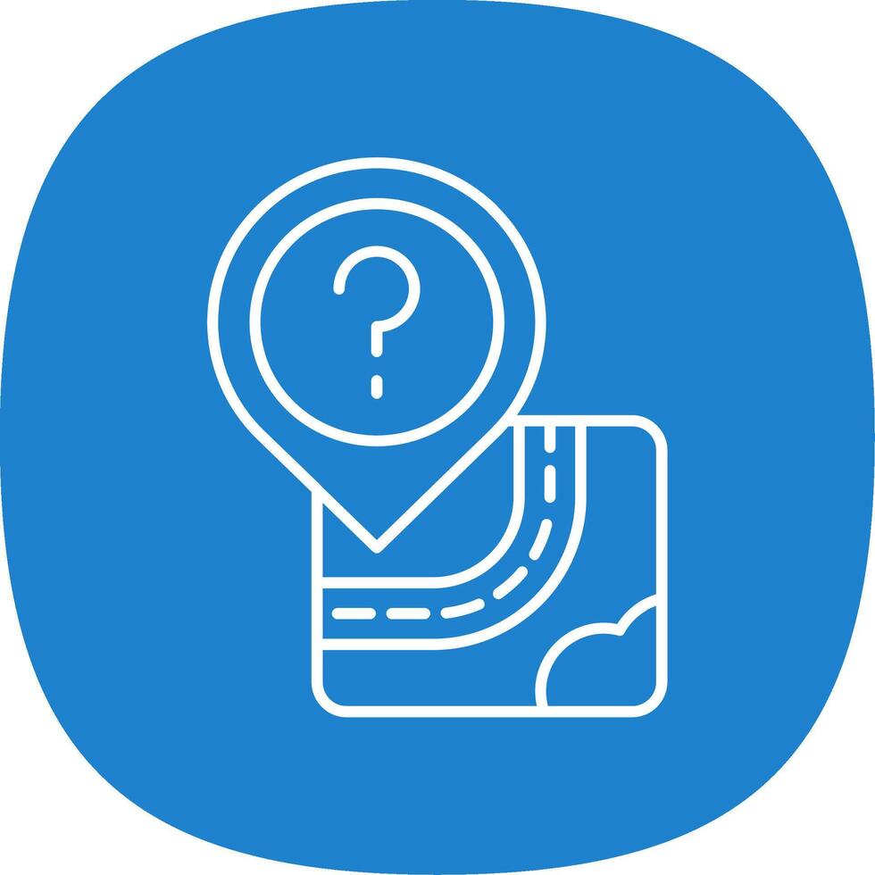 Question Line Curve Icon vector