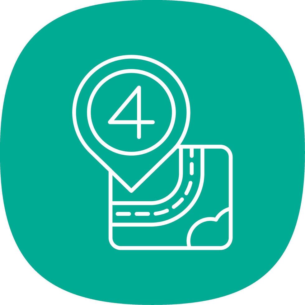 Four Line Curve Icon vector