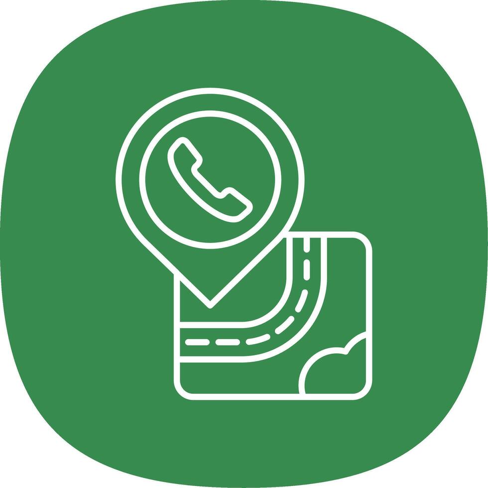 Help center Line Curve Icon vector