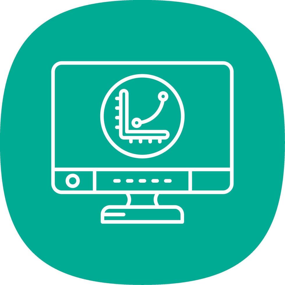 Graph Line Curve Icon vector