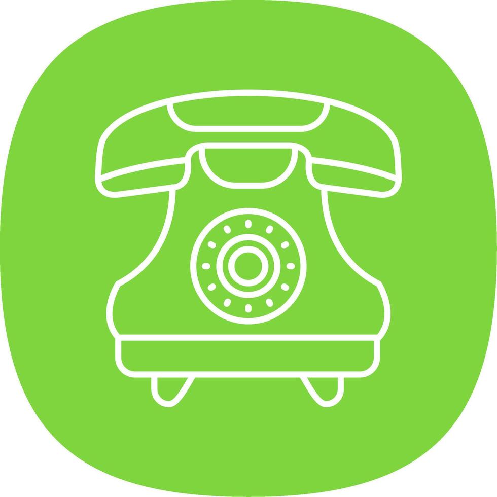 Telephone Line Curve Icon vector