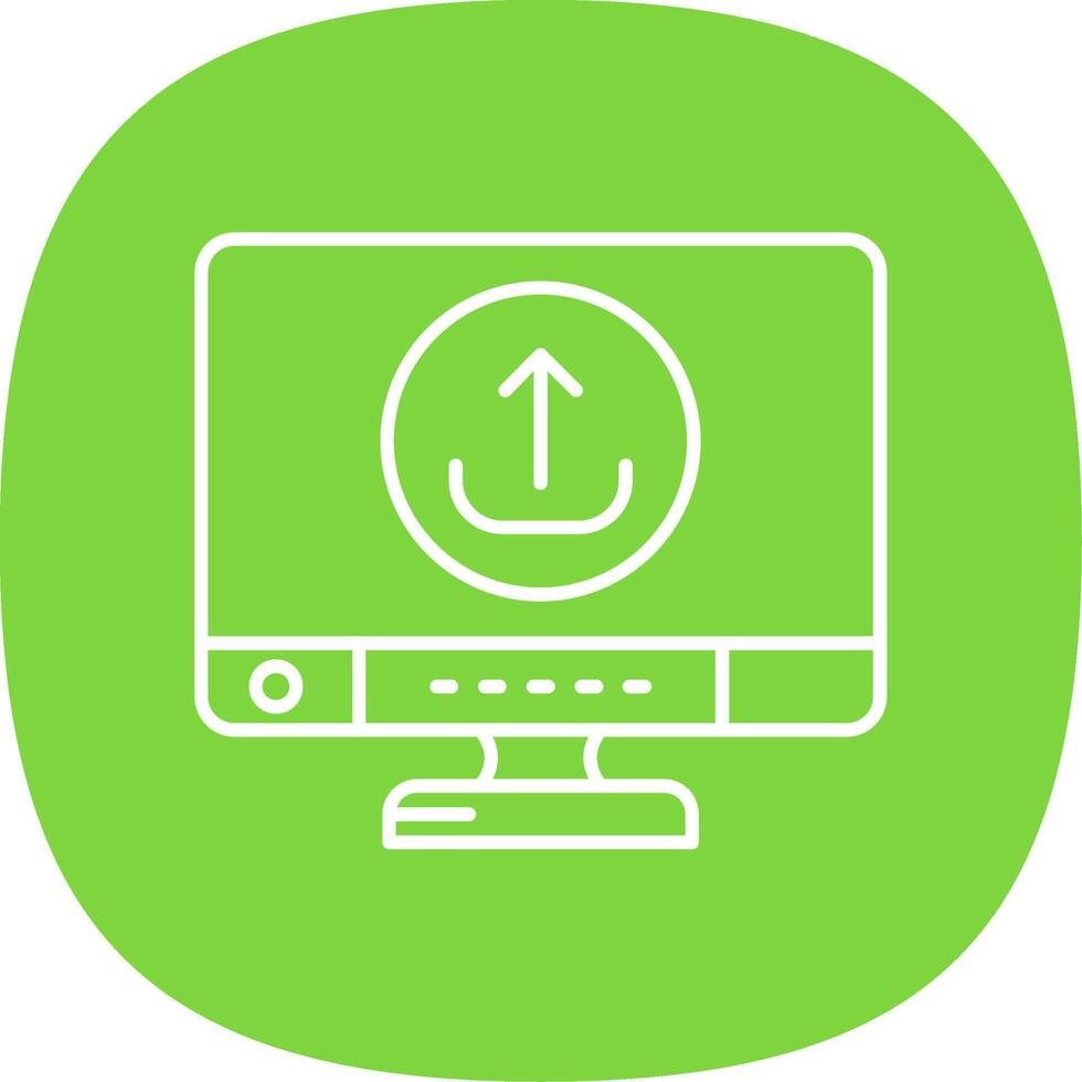 Upload Line Curve Icon vector