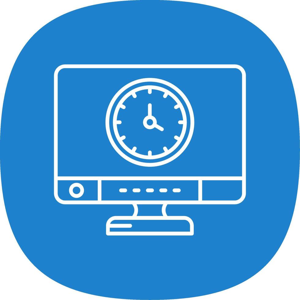 Time Line Curve Icon vector